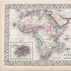 1869  Africa  Map Original  13x10 5   Mitchell - Liberia Egypt Great Sahara