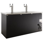 Black Kegerator   Beer Dispenser With  2  2 Tap Towers -  3  1 2 Keg Capacity
