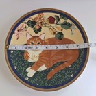 Crowning Touch D  cor Porcelain Cat Feline And Flowers Collector s 8  Plate Japan