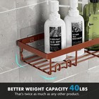 Moforoco Adhesive Shower Caddy Organizer Shelves Rack - 5 Pack Corner Bathroo   