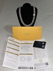 20    3 Row Moissanite Cuban Link Chain In Silver
