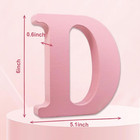 6 Inch Pink Wood Letters Unfinished Wooden Letters For Wall Maga Decorative Stan