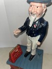 Vintage Uncle Sam Cast Iron Mechanical Bank 10 5    Tall Taiwan Reproduction Works