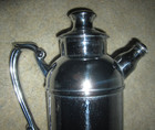 Vtg Cromwell Chromium Hammered Silver Metal Deco Cocktail Shaker Pitcher