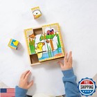 Melissa And Doug Farm Wooden Cube Puzzle With Storage Tray - 6 Puzzles In 1  