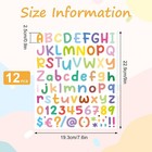 12 Sheets Vinyl Letters Numbers Stickers Kit  Colorful