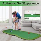 Golf Putting Green Mat - Professional Training Mat With Putter  Slope Pad For   
