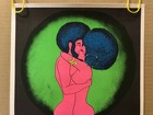 Original Vintage Blacklight Poster Winged Lovers Pin Up 1970   s Sex Man   Woman
