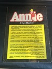 Annie A New Musical    anniversary Edition   original 1977 Broadway Prod  Program  