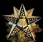 Moravian Star Christmas Tree Topper  Mexican Punched Tin 9   