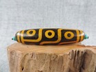 Antique 9 Eyes Tibetan Old Agate Dzi Bead Amulet  For Pendant Tibet Gzi Bead C