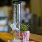 Hookah Water Pipe Heavy Glass 8 Inch Tobacco Bong W  Ice Catcher Straight Base