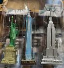 Set Of 3 Nyc Statue Of Liberty freedom   Empire Building Statue Figures 5 In 