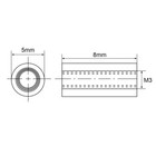 Round Aluminum Standoff Column Spacer M3x8mm for Quadcopter black 10pcs