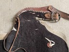 Antique Old West Cowhide Woolie Leather Cowboy Chaps Early 1900   s Ranch Hand