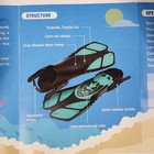 New Adult Swim Snorkel Dive Fins Black gray Adjustable Strap Us Shoe Size 6-8 5