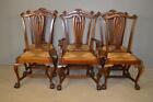 Antique Dining Room Chairs  Mahogany Chippendale  Set Of Six  21614