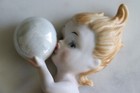 Vintage 1950 s Norcrest Ceramic Mermaid With Bubble Wall Plaque Figurine Japan