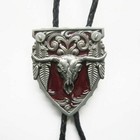 Red Western Long Horn Bull Cowboy Rodeo Bolo Tie