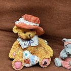 Lot Vintage Small 6 Miniature Teddy Bears Figurines