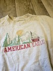 American Eagle Women s Super Soft Crew Neck Heather Gray Sweatshirt Camping Y