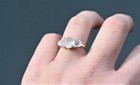 Rough Cut Stone  Engagement Ring  Uncut Diamond Ring  Raw Gemstone Jewelry Size
