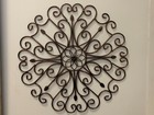  24  Metal Wall Decor Set 2 Scrolled Medallion Iron Home Decor Antique Finish 