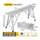 Daolift 62 99 x9 84  Carbon Steel Scaffolding Platform Cap 660 Lbs 32-50  H