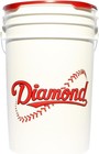 Diamond Sports 6 Gallon Usa Flag White Baseball Softball Bucket With Padded Lid