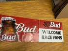      Budweiser Racing  welcome Race Fans  Banner New - A Collector s Dream             