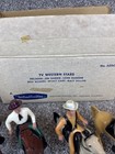 1960 s Hartland Plastics Set Of 6 Horses   Riders Hats Dealer Store Display Box