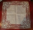 Vintage Embroidered Linen Hankie Handkerchief Bridal Wedding