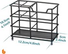 Stainless Steel Toothbrush   Toothpaste Holder Stand  Black