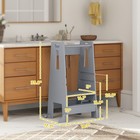 Step Stool Kitchen Stepping Kitchen Tower Gray