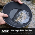 Asr Outdoor 10  Inch Black Riffled Gold Panning Pan For Mining Prospecting