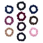 10 Pack Assorted Color Small Velvet Scrunchies For Thin Hair Women Elastic Ha   