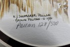 Nancy J Shumaker Pallan Pelican On A Post Signed  Numbered Lithograph 1981 Print