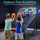 Serenelife Dual Shot Basketball Arcade Game With Electronic Scorer  8 Game Modes