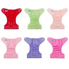 Baby Cloth Diaper 6 Pack With 12 Inserts Size Cloth Diaper Covers Adjustable    