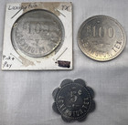 Lot Of  3  Vintage Pick   Pay Self Serving Grocery Lexington Texas Tokens