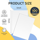 White Cardstock 5x7  100 Pack Heavyweight 74lb   200gsm Cardstock Paper  Blank C