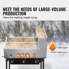 Maple Syrup Boiling Pan Stainless Steel Sap Evaporator W valves For Home Outdoor