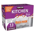 Kirkland Signature Flex-tech 13-gallon Kitchen Trash Bag  200-count