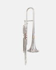 Nickel Finish Bb Flat-valve Trumbone-free Hard case trombone