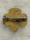 Vintage 1930s 1940s Girl Scouts Trefoil Pin Hallmark Safety Pin Catch B Brass