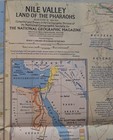 Egypt   Nile Valley Map National Geographic Vintage 1965 19x25  2-sided Folded