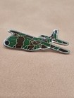 Vintage Airplane Air Force Pin Silver Tone Sky Travel Air Logo Jet Fighter Army
