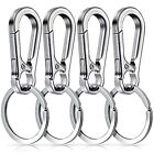 10   Metal Keychain Carabiner Clip Keyring Key Ring Chain Clips Hook Holder Usa