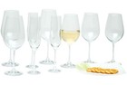 Red Vanilla Viola Fluted Champagne Glasses  Set Of 6  6 5 Oz Clear Glass