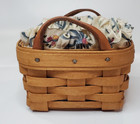 Longaberger Sweet Basil Booking Basket With Protector And Liner Roc1993
